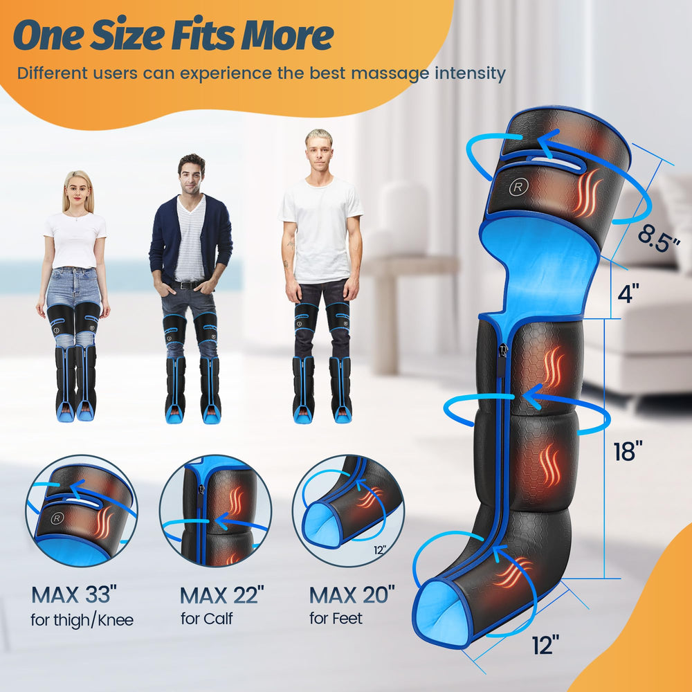 BIEAMA leg air massager 20-minute timer and auto-shutdown feature