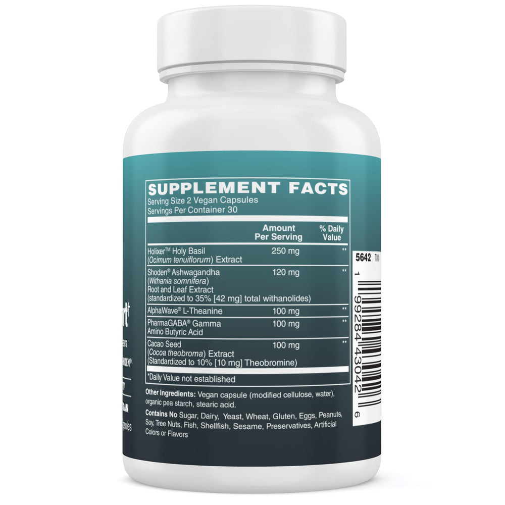 Big Valley Labs AlphaWave L-Theanine capsules close-up for alert calm