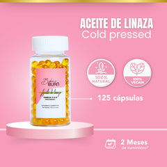 Bikini Burn softgel capsules, easy-to-swallow omega oil for daily wellness.