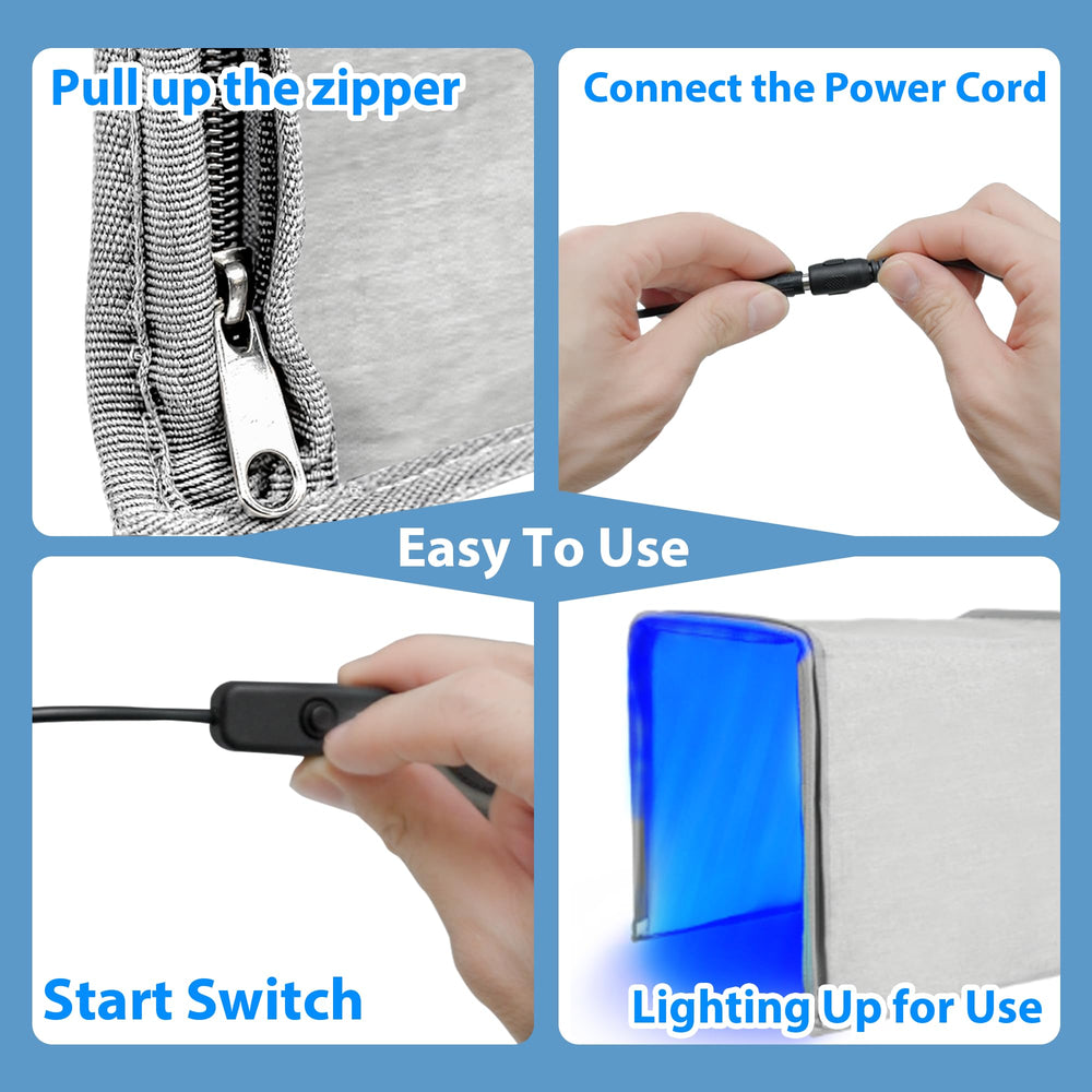 Biliblanket ready-to-use right out of the box for immediate therapy.