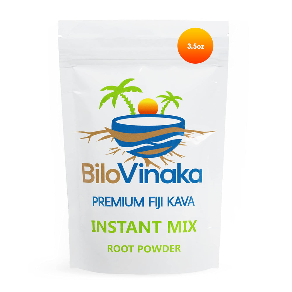 BILOVINAKA instant kava mix stirred with 300 ml water for quick relaxation