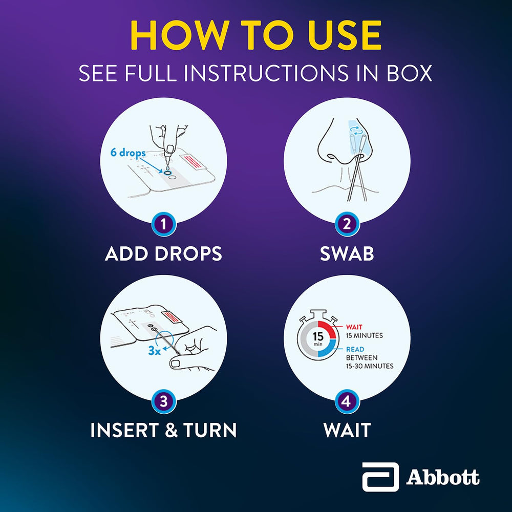BinaxNOW instructions shown for straightforward, do-it-yourself testing at home