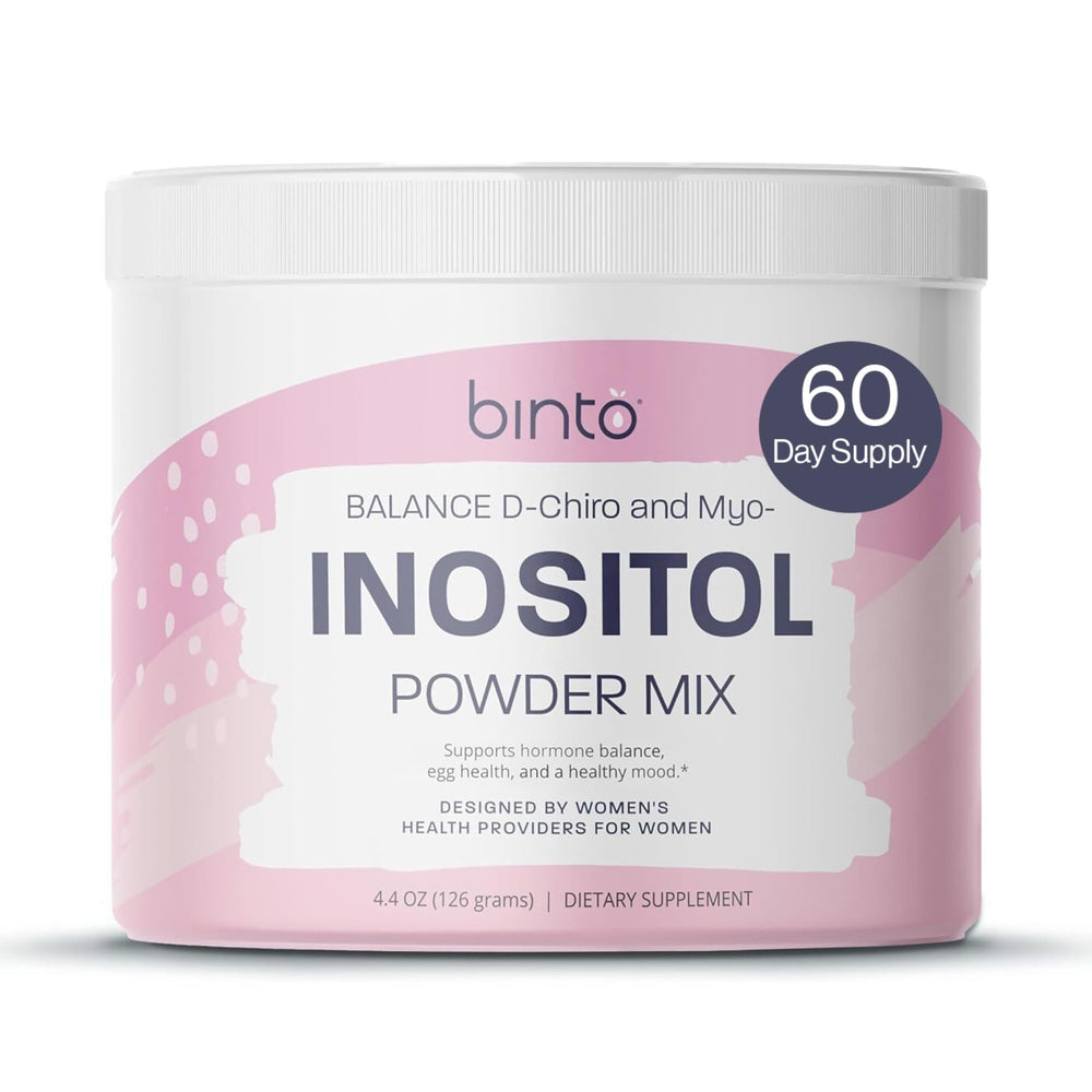 Binto Inositol Powder Mix bottle ready for daily hormone support.