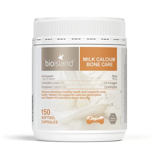 Bio Island Milk Calcium Bone Care bottle for easy daily calcium support.