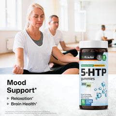 BIO KRAUTER 5-HTP bottle front showing easy daily calm support