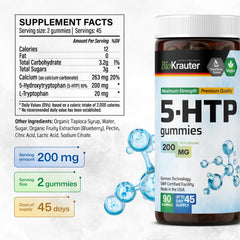 BIO KRAUTER gummies ingredients card—vegan, non-GMO formula