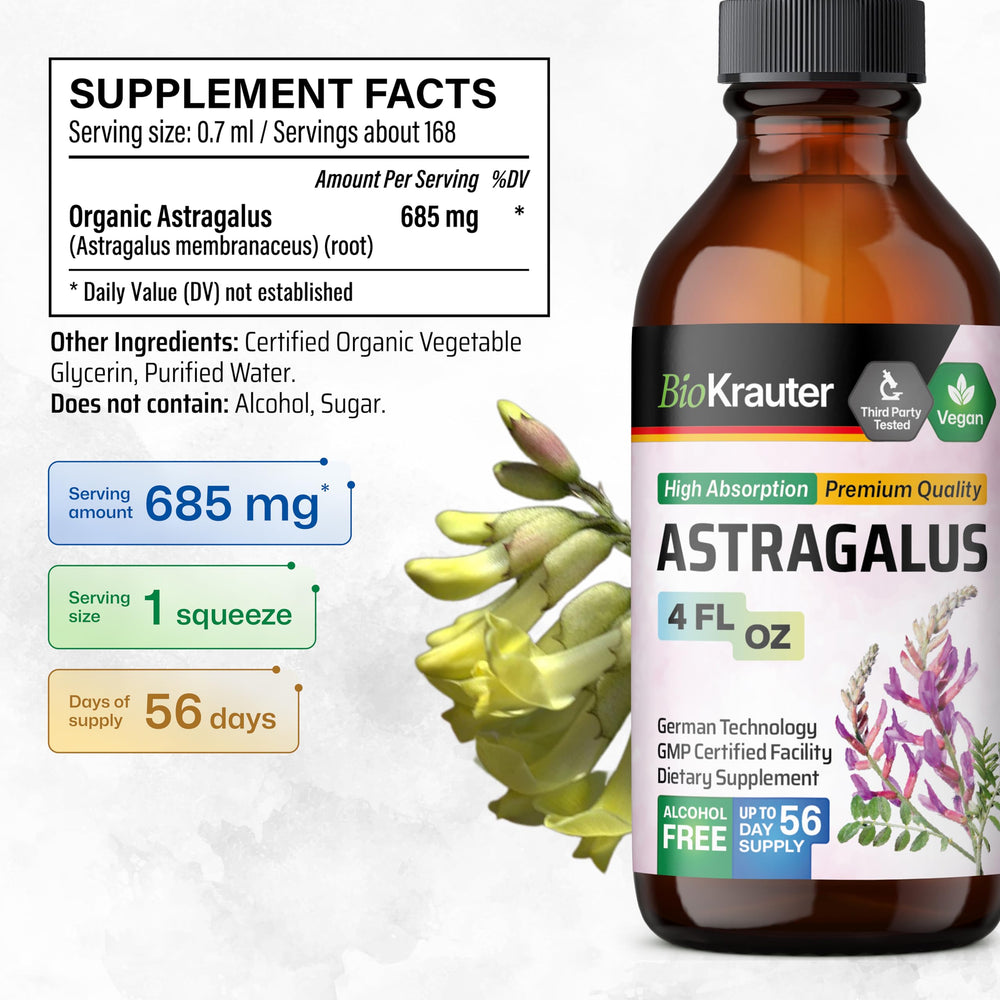 Three-ingredient formula: water, glycerin, astragalus root