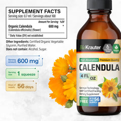 BIO KRAUTER calendula drops under tongue for quick, alcohol-free support.