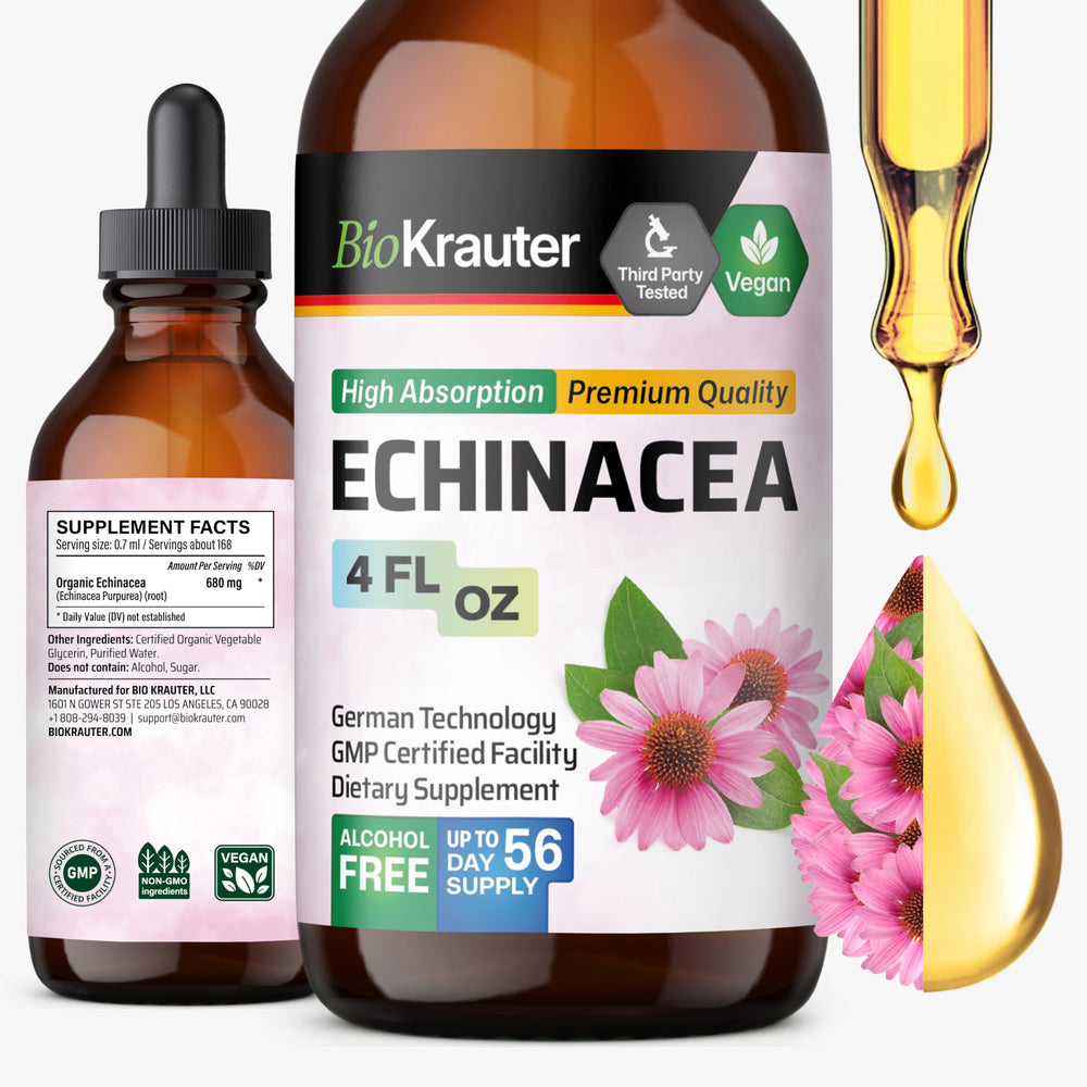 BIO KRAUTER Echinacea Drops bottle for daily immune support.