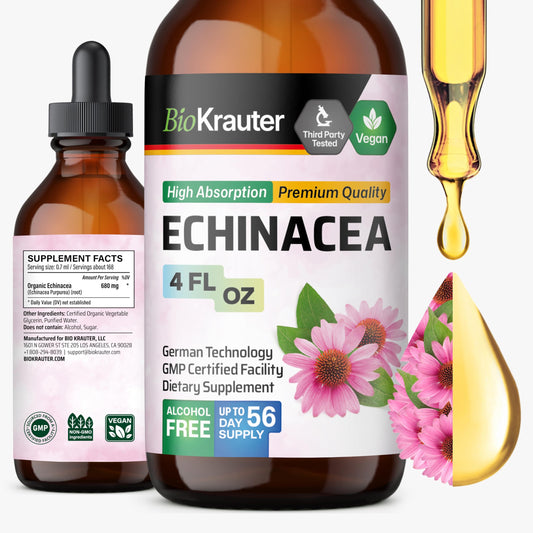 BIO KRAUTER Echinacea Drops bottle for daily immune support.
