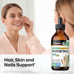 BIO KRAUTER liquid drops being dispensed for easy daily beauty routines.