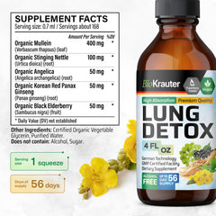BIO KRAUTER Lung Detox Drops dropper being used to measure a dose for daily use.