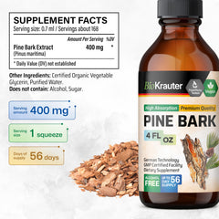 BIO KRAUTER Pine Bark Drops under-tongue for quick dosing.