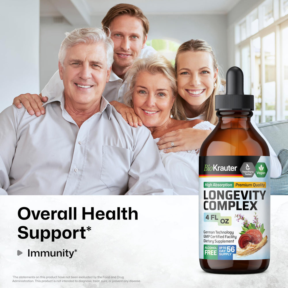 BIO KRAUTER reishi drops pour highlights easy dosing for on-the-go support.