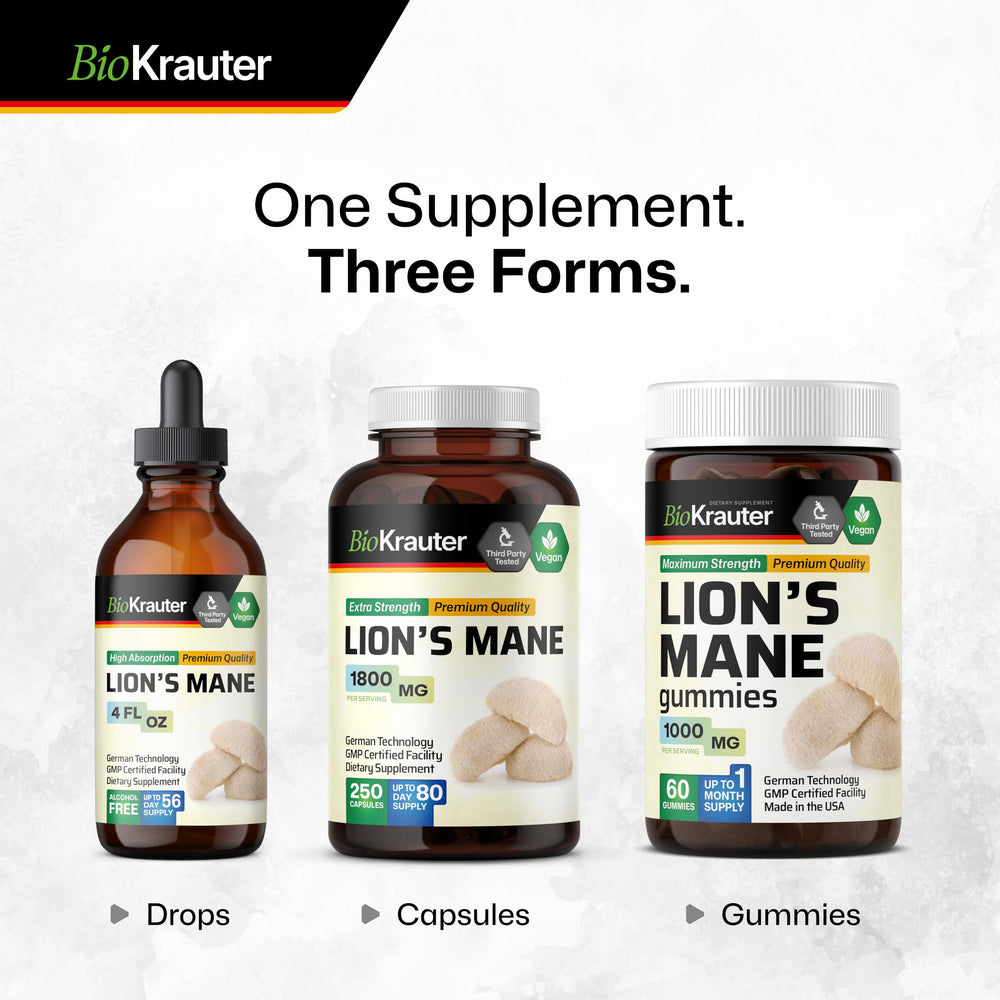 BIO KRAUTER three-month supply packaging for sustained use.