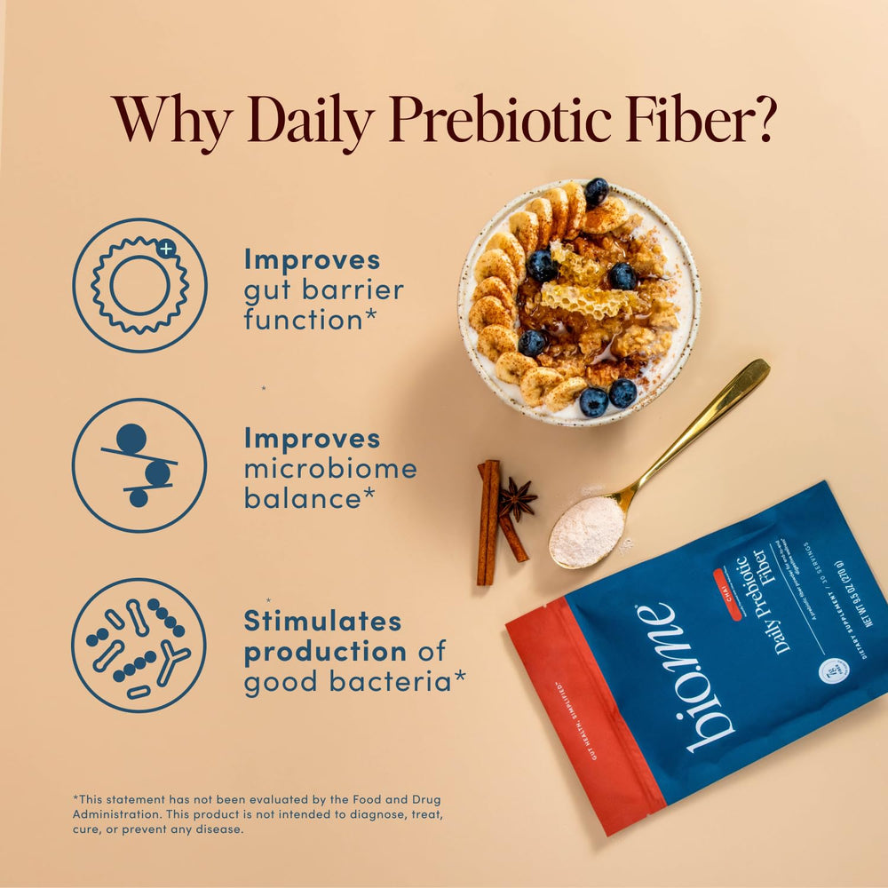Bio.me Daily Prebiotic Fiber Powder chai being poured into water