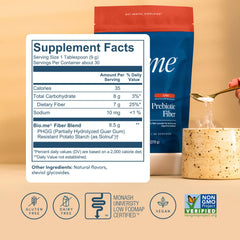 Fiber powder added to a smoothie for seamless daily use