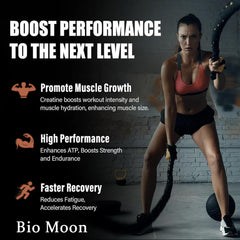 Bio Moon Creatine Gummies in gym-use setting fueling workouts.