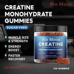Serving portion of Bio Moon Gummies highlighting four gummies per serving.