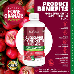 Bio Naturals hyaluronic-acid liquid profile highlights enhanced joint lubrication.