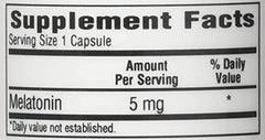 Bio-Tech Pharmacal Melatonin label highlights 5 mg dose and allergen-free ingredients.