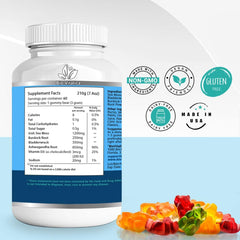 BioVitalica gummies closeup shows fruity flavor and soft texture for daily enjoyment.
