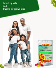 BIO VITALICA Sea Moss Gummies assorted fruit flavors such as cherry and lemon.