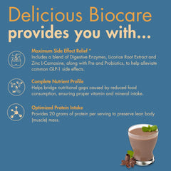 Biocare vitamins and minerals panel showing 26 essential nutrients for wellness.