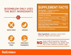 BioEmblem Bioperine capsules close-up emphasizing absorption boost