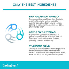 BioEmblem bottle label emphasizes vegan, non‑GMO, gluten‑free quality you can trust