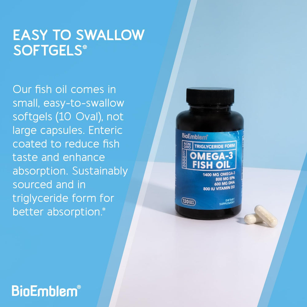 BioEmblem Omega-3 sustainably sourced anchovy oil verified by FOS