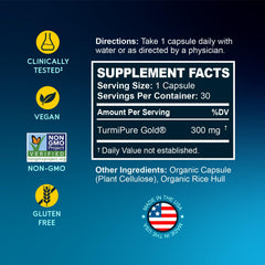 BioEmblem TurmiPure Gold label highlighting 24x absorption.