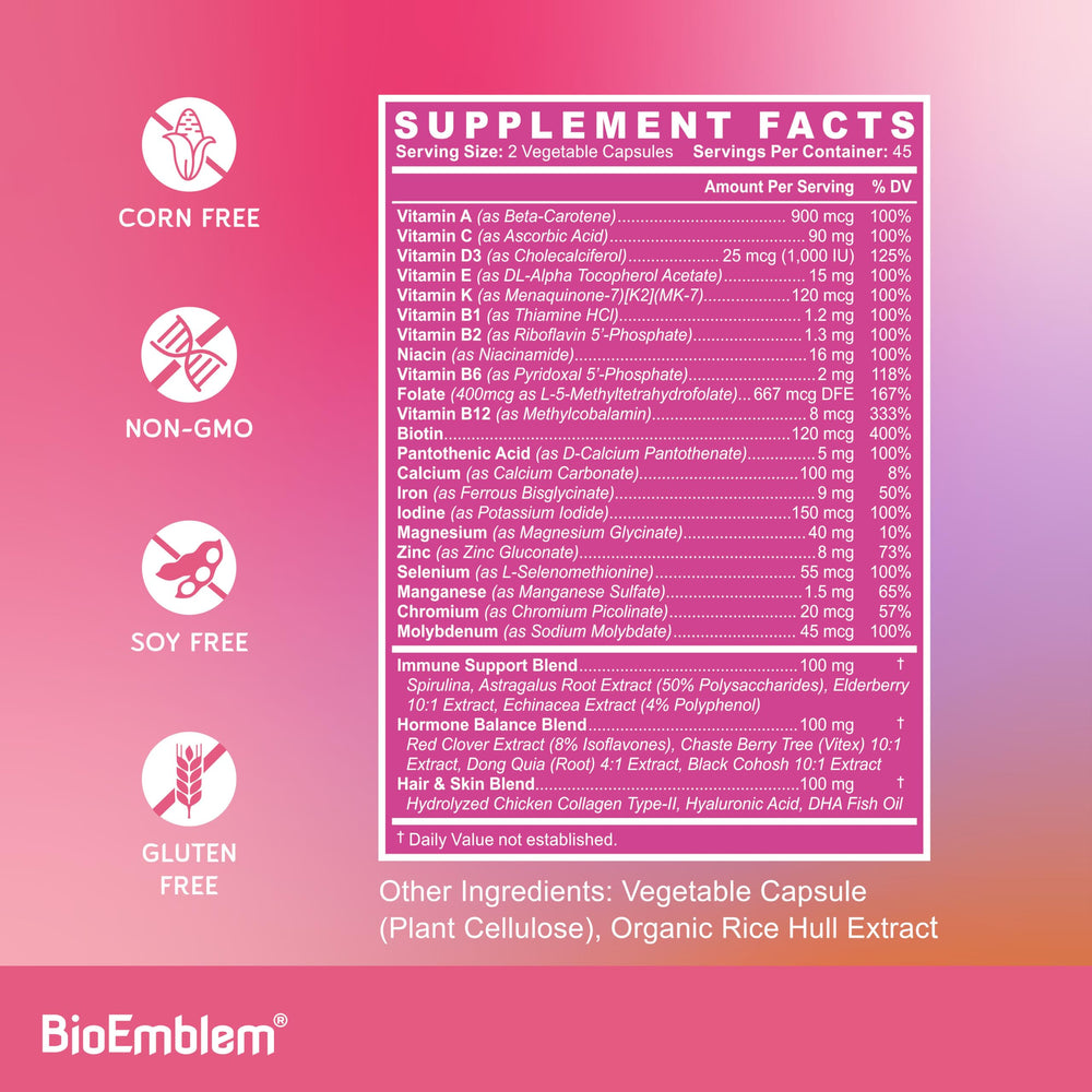 BioEmblem with a glass of water, part of a daily routine.