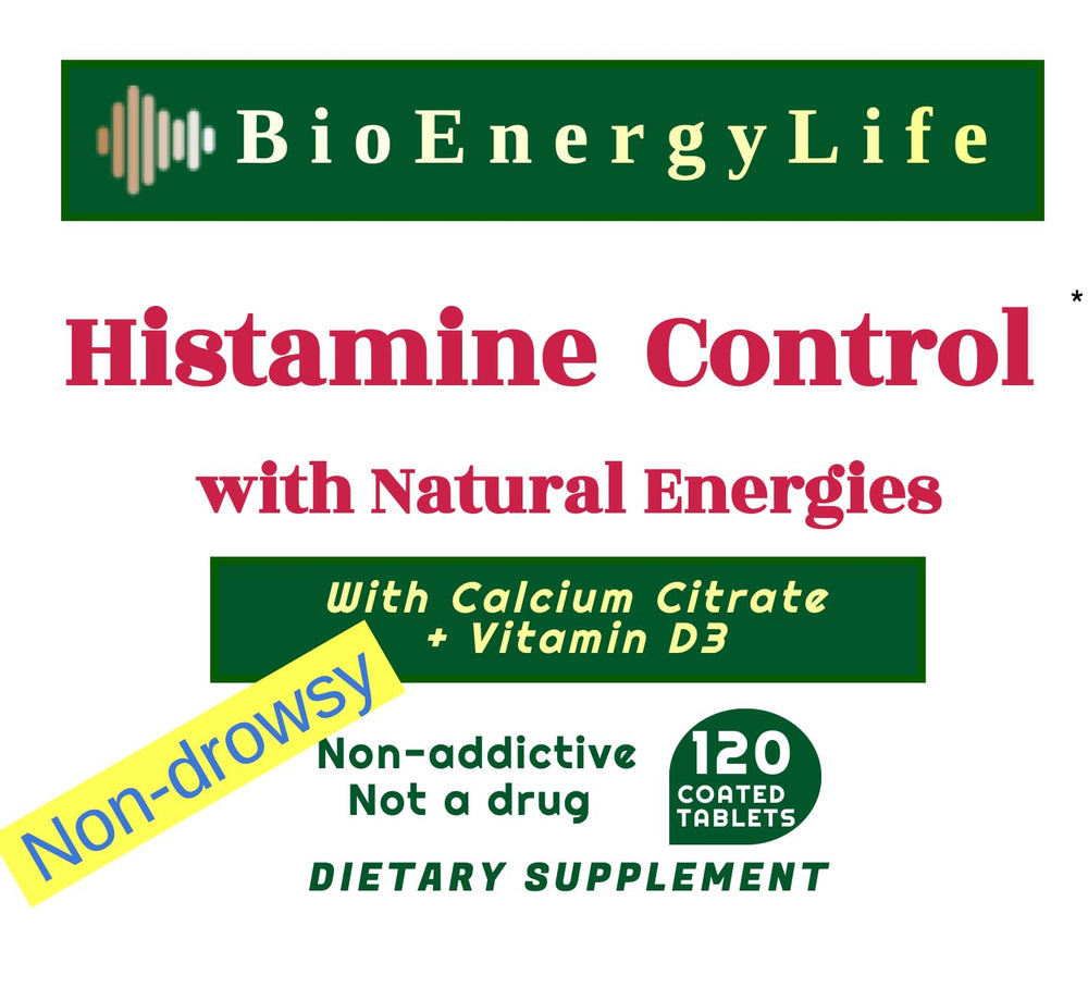 Shelf-ready packaging of BioEnergyLife Histamine Control on store display.