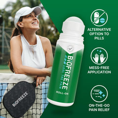 Biofreeze Roll-On back pain relief delivering cooling to back area