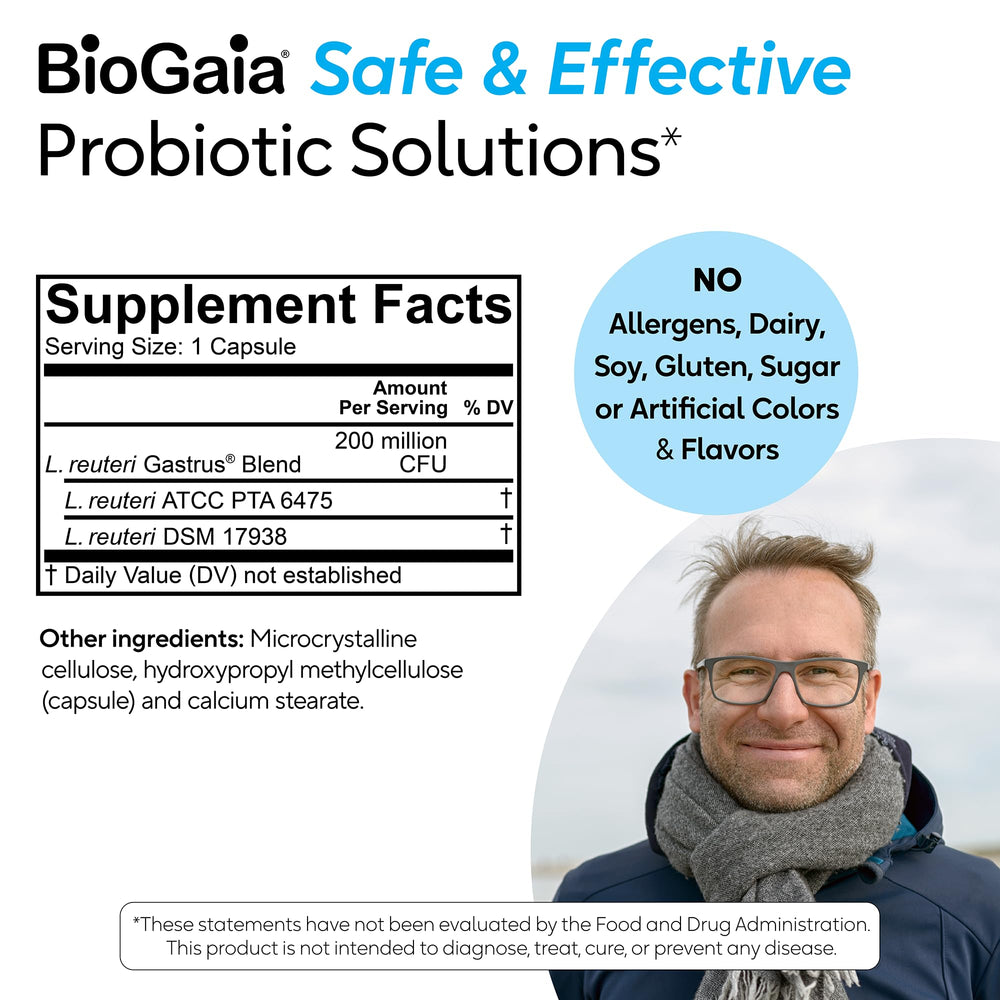 BioGaia Gastrus microbiome balance concept illustrating healthier gut ecosystem.