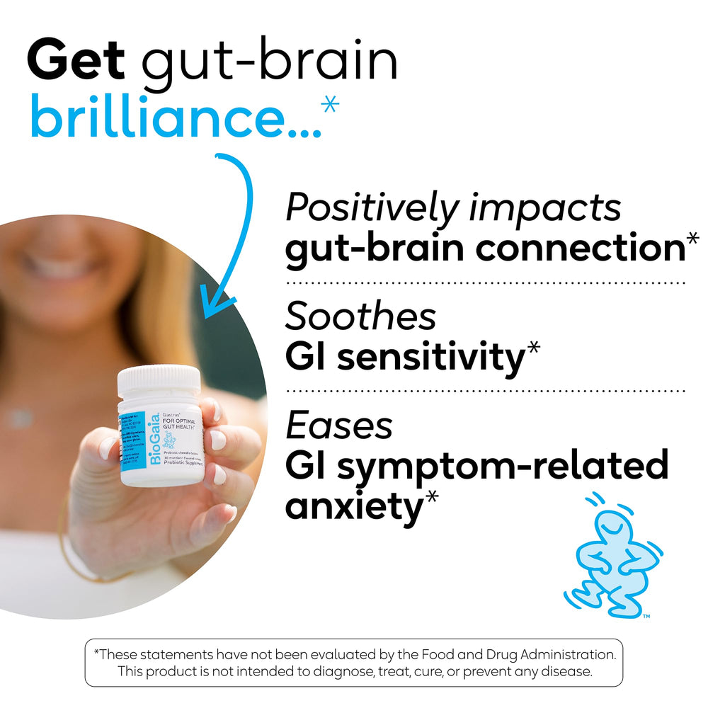 BioGaia Gastrus take-with-meal scene showing pills paired with meals for digestion support.