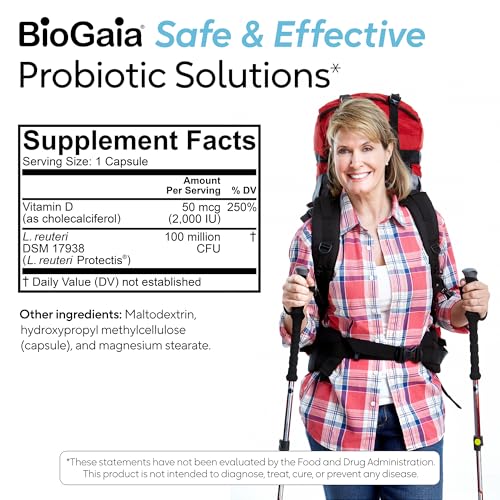BioGaia Immune Active capsules in hand for portable daily use