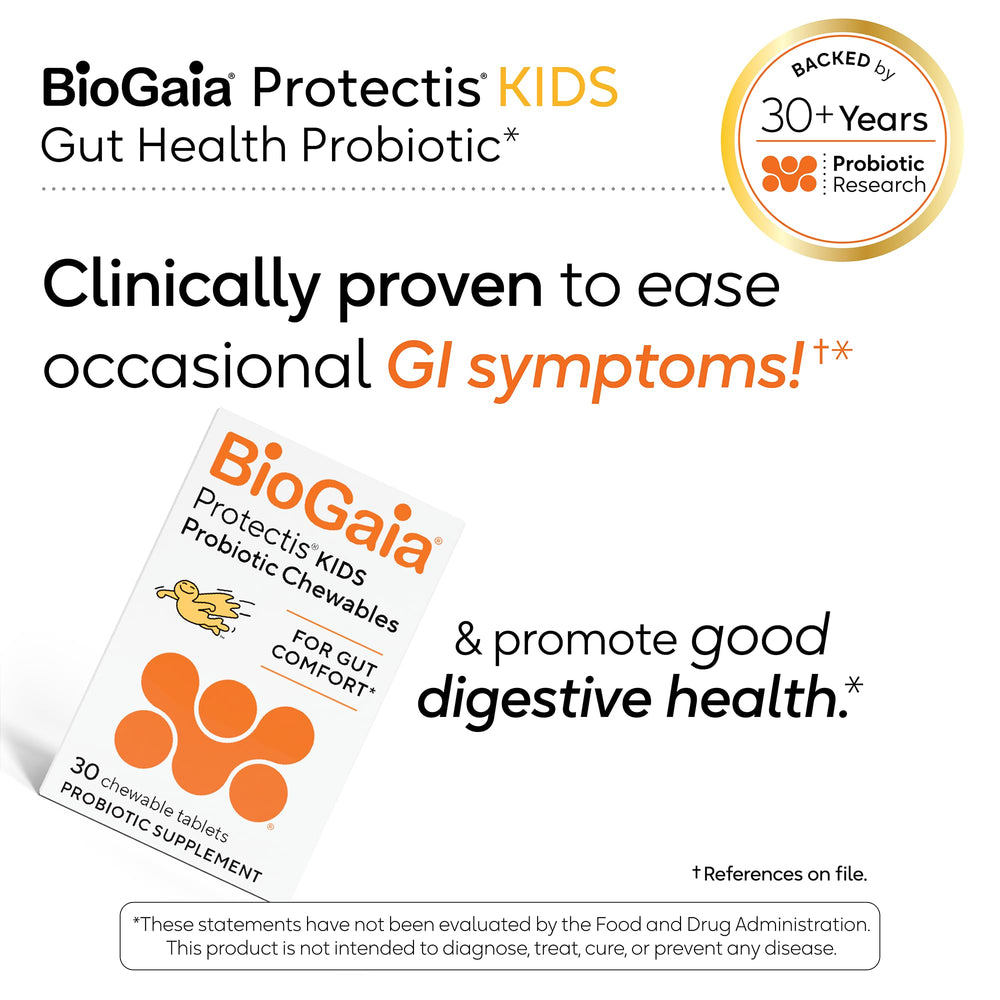 BioGaia Protectis chewable tablets for teens ease occasional tummy upsets for active days.