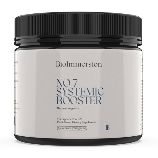 BioImmersion No 7 Systemic Booster bottle with clean label for daily plant-based wellness