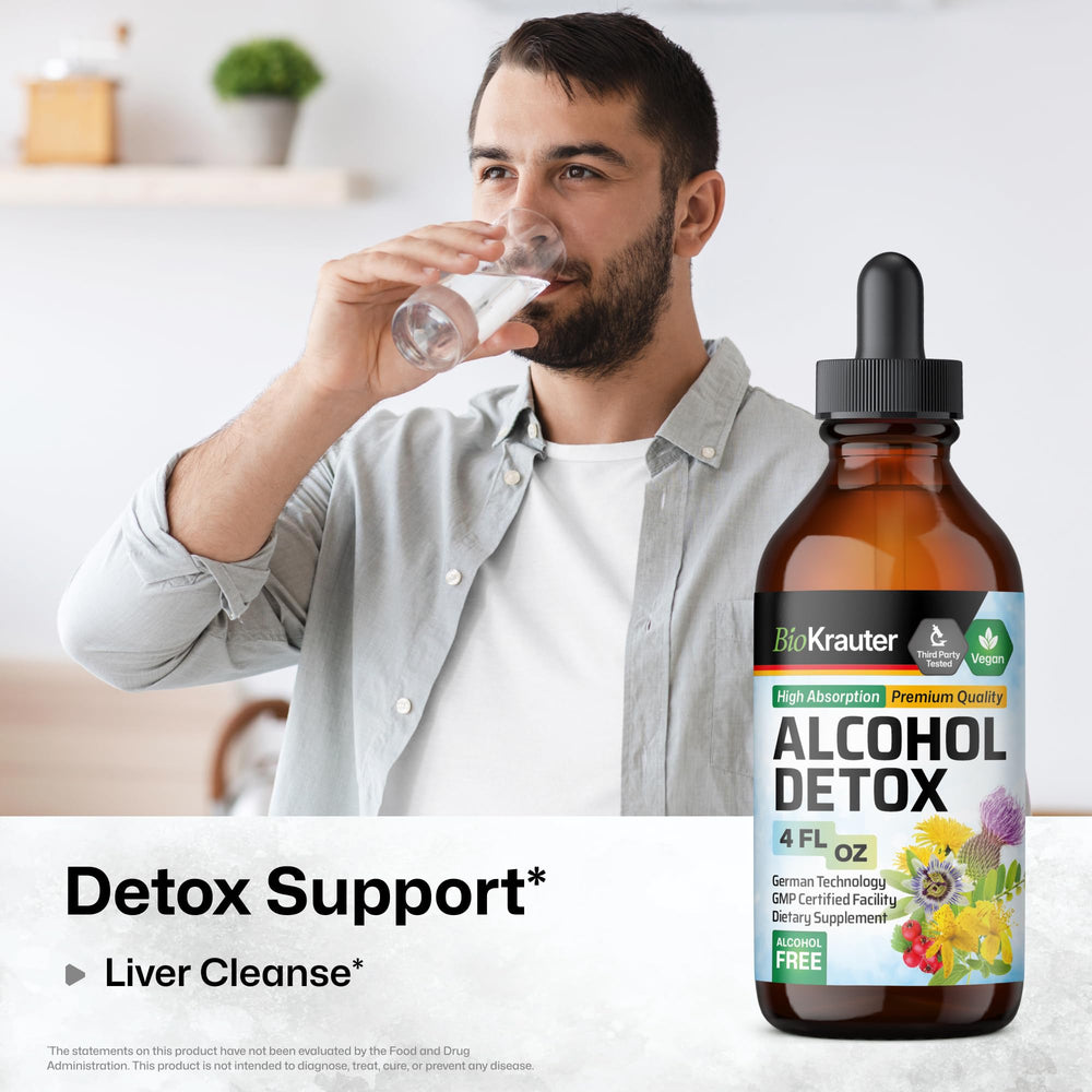 BIO KRAUTER alcohol detox tincture dropper for easy under tongue use.
