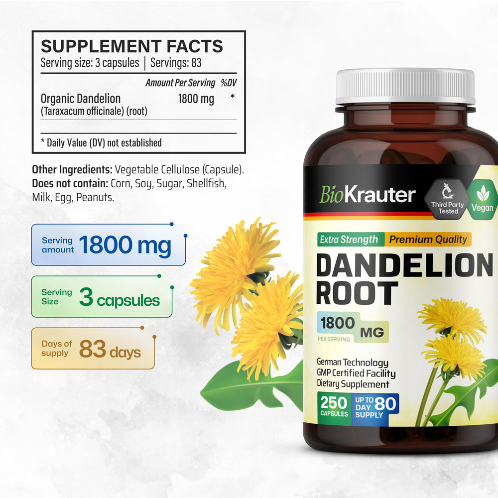 BIO KRAUTER bottle with a meal to emphasize dosing routine.
