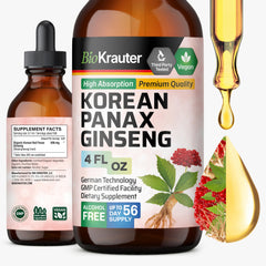BIO KRAUTER Ginseng Drops bottle ready for daily energy and focus.