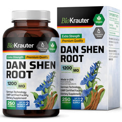 BIO KRAUTER Red sage Dan Shen root capsules natural formulation visual