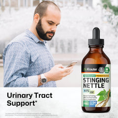 BIO KRAUTER nettle tincture dropper ready for precise under-tongue use