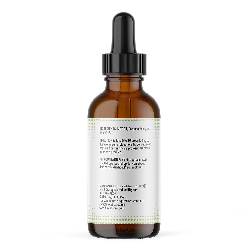 BIOLABS PRO Pregnenolone oil six-month supply in one bottle for long-lasting use