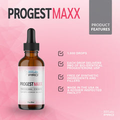Biolabs PRO Progest MAXX oil drops ready for quick daily use.