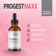 Biolabs PRO Progest MAXX oil label highlights natural ingredients and quality.