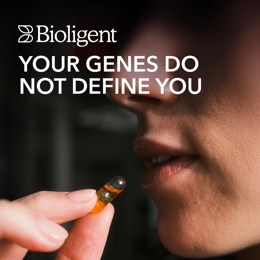 Bioligent capsules on hand, easy to take with meals.