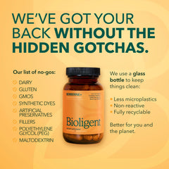 Gluten-free and vegan-friendly BIOLIGENT packaging symbol